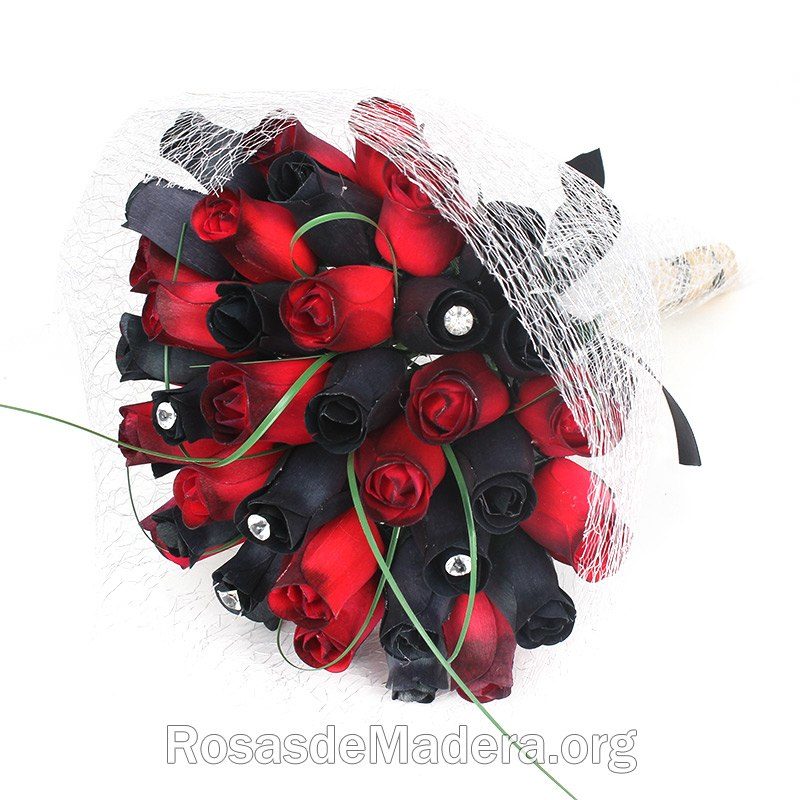 Ramo de rosas gótico - Rosas y flores de madera