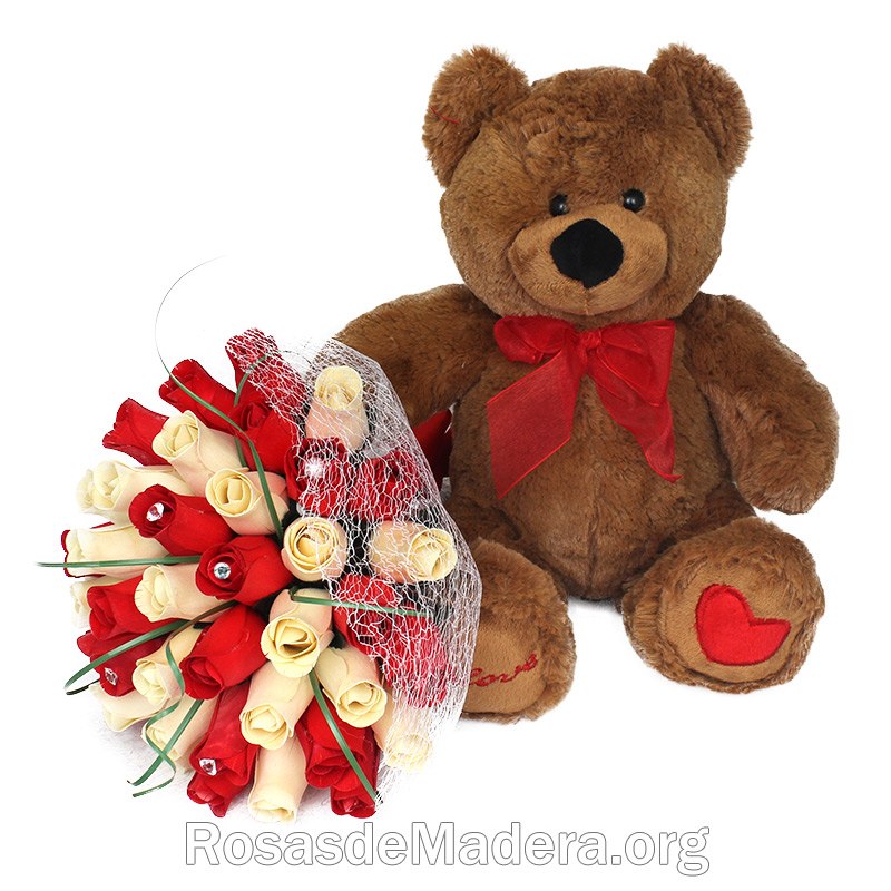  ZXS4RR Regalos de oso de flores para mujeres y ella, regalo de  oso de peluche de rosas para mujer, regalo romántico para el día de San  Valentín para esposa y ella